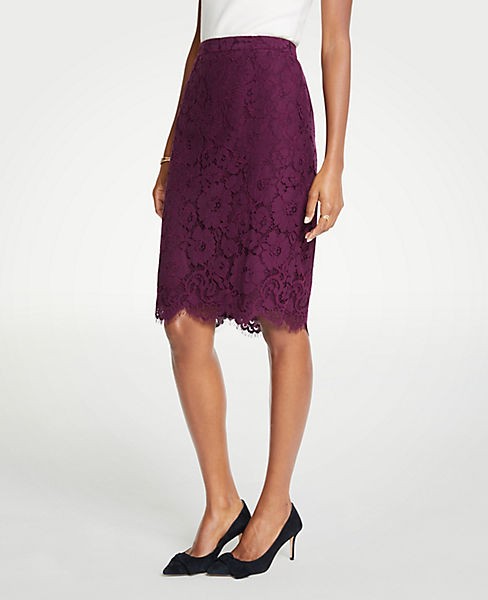 Petite Lace Pencil Skirt | Ann Taylor (US)