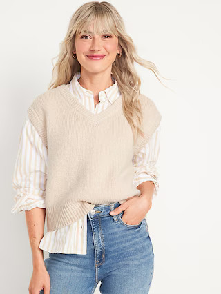 Slouchy Layering Sweater Vest for Women | Old Navy (US)