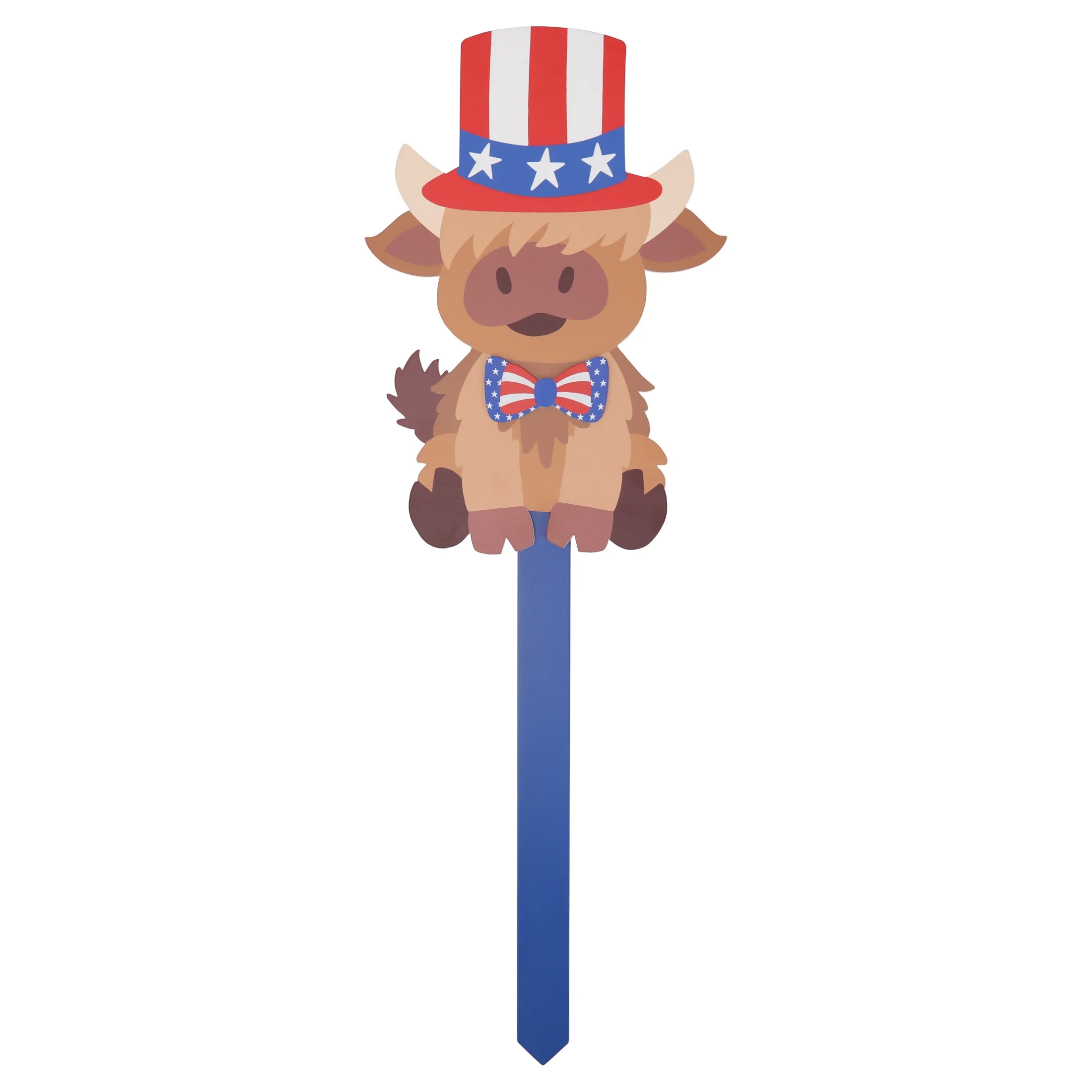 Cow Wood Yard Stake, Multicolor, 24", Patriotic by Way To Celebrate - Walmart.com | Walmart (US)