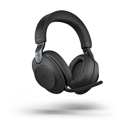 Jabra Evolve2 85 Wireless PC Headset – Noise Cancelling UC Certified Stereo Headphones with Long-Lasting Battery – USB-C Bluetooth Adapter – Black | Amazon (US)