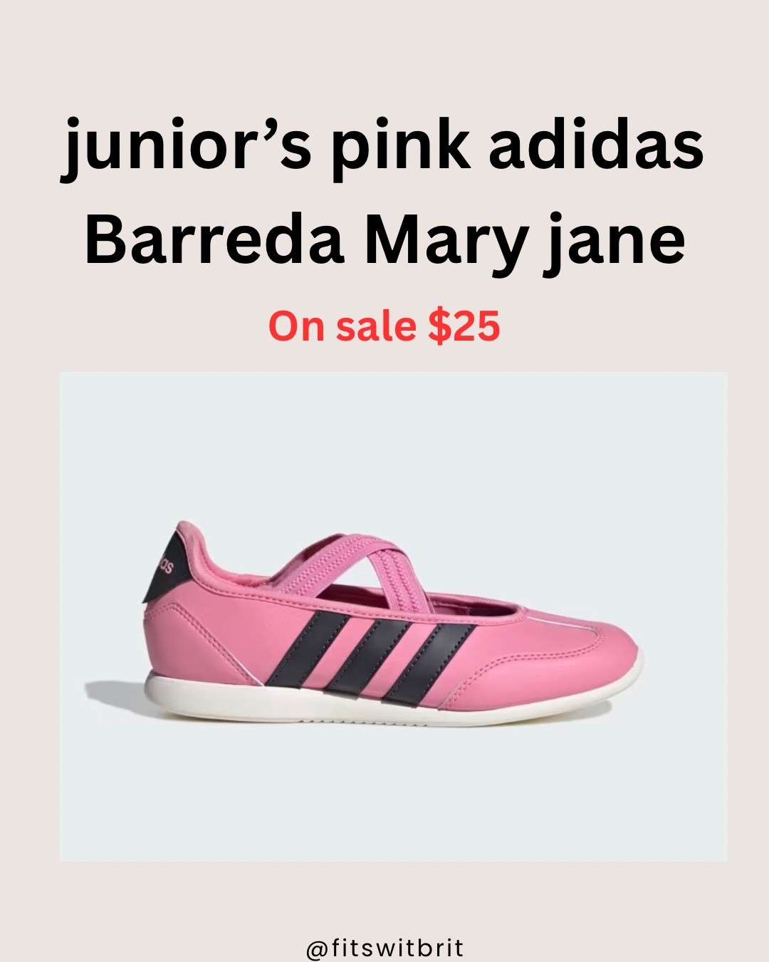 Junior’s pink Adidas Mary Jane on sale $25.

#LTKSaleAlert #LTKKids