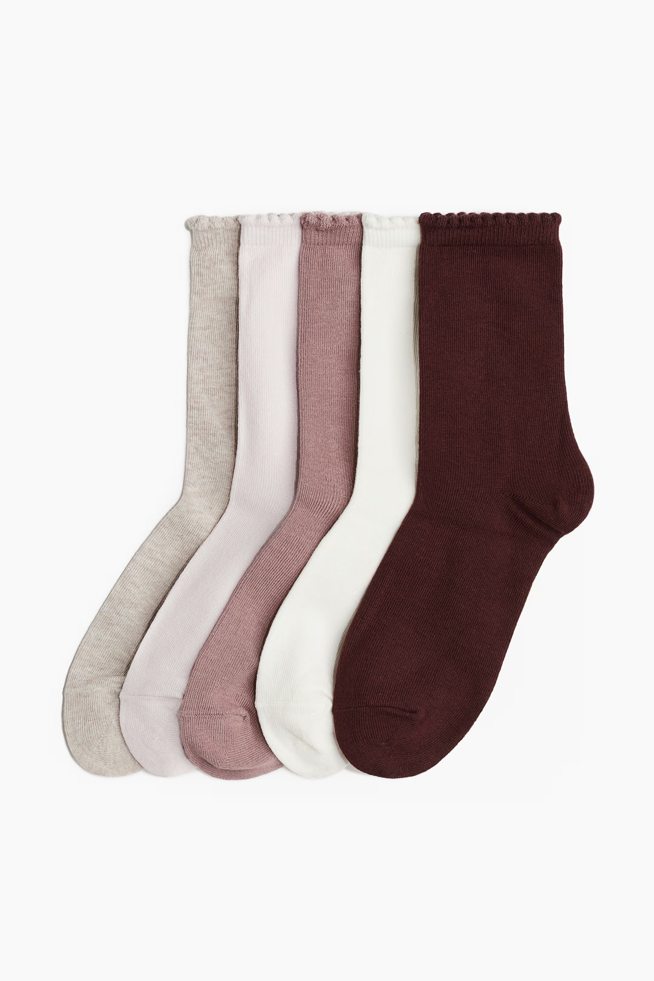 5 paar sokken - Bordeauxrood/roze - DAMES | H&M NL | H&M (DE, AT, CH, NL, FI)