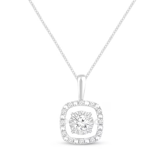 Unstoppable Love Necklace 1/10 ct tw Sterling Silver 19" | Kay Jewelers