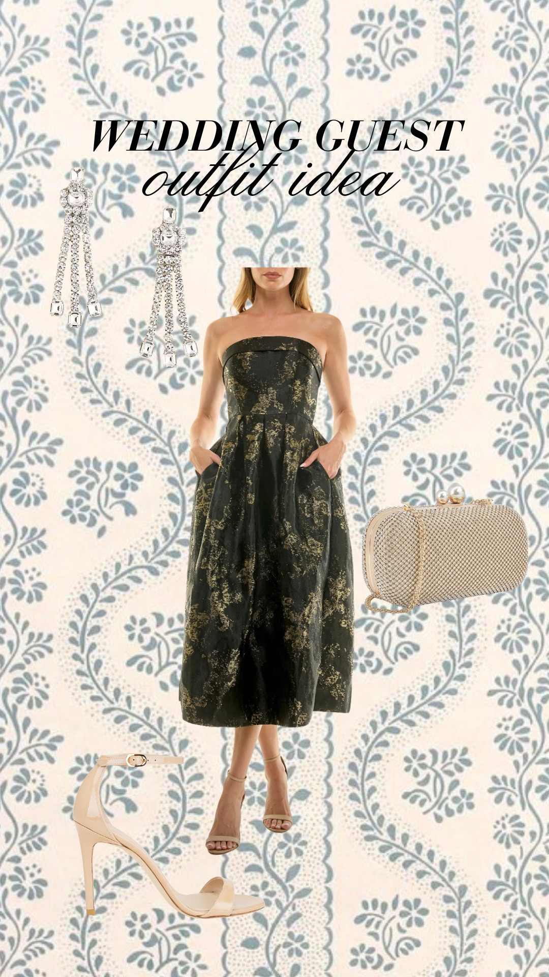 Winter wedding guest outfit idea!