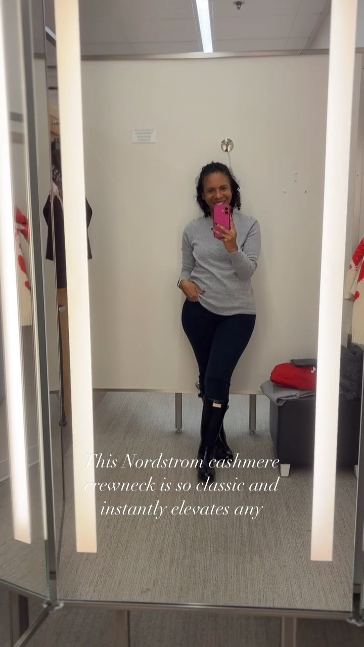 Nordstrom Cashmere Crewneck Sweater (XS) in Grey Silk Heather 🤍

A classic cashmere sweater that instantly elevates any outfit. I paired it with black jeans in this try-on, and the look felt so polished and effortless. At nearly 40% off, this makes an amazing holiday gift or a luxurious wardrobe upgrade for winter.

Shop this sweater + more cashmere favorites below ✨

#LTKWinterStyle #Nordstrom #CashmereStyle #GiftGuide #LTKSaleAlert

#LTKCyberWeek #LTKHoliday #LTKGiftGuide