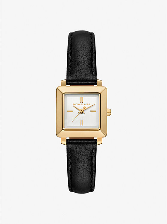 Mini Gwynn Gold-Tone and Leather Watch | Michael Kors CA
