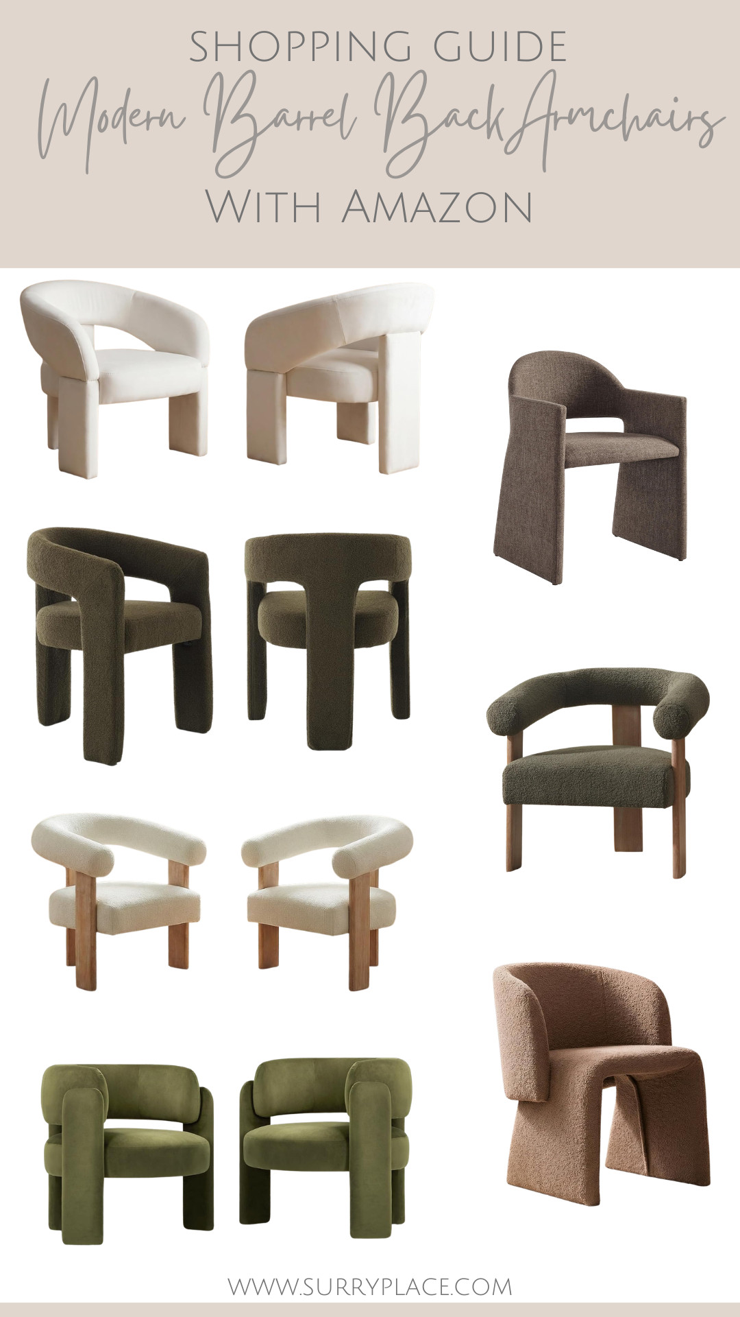 Modern Barrel Back Armchairs 

 #LTKHome