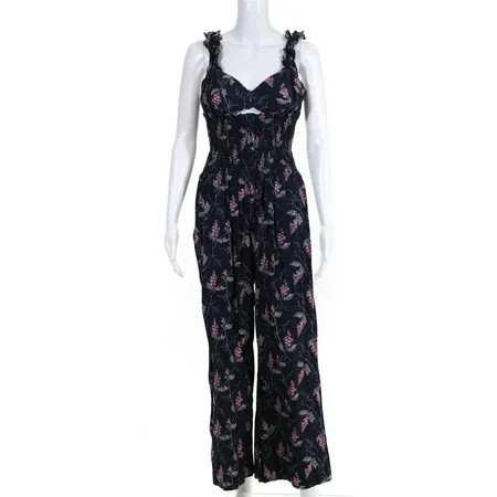 Pre-owned|Rebecca Taylor Womens Sleeveless Ivie Floral Jumpsuit Navy Size 6 12179061 | Walmart (US)