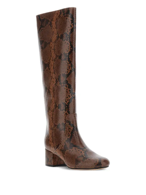 TWINSET 50mm snake-print block-heel Boots | Brown | FARFETCH UK | Farfetch Global
