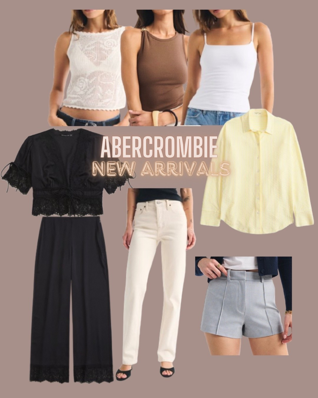 Abercrombie
Matching set
Shorts
White denim
Tank top