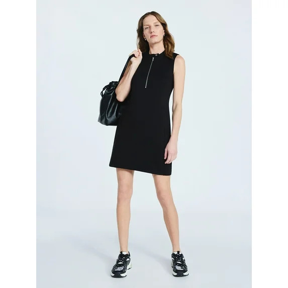 Scoop Women's and Women's Plus New Scubaknit Moto Dress, Sizes XS-4X | Walmart (US)