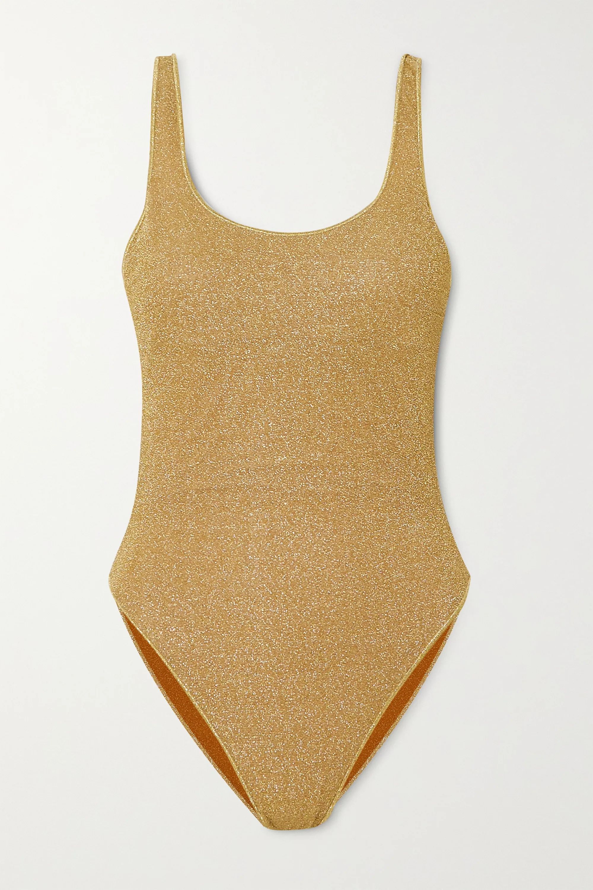 Stretch-Lurex swimsuit | NET-A-PORTER (US)