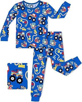 Bamboo Viscose Toddler Pajamas Boys Girls Baby Animal Pjs Sets 12M-8Y Kids 2pcs Long-Sleeve Snug ... | Amazon (US)