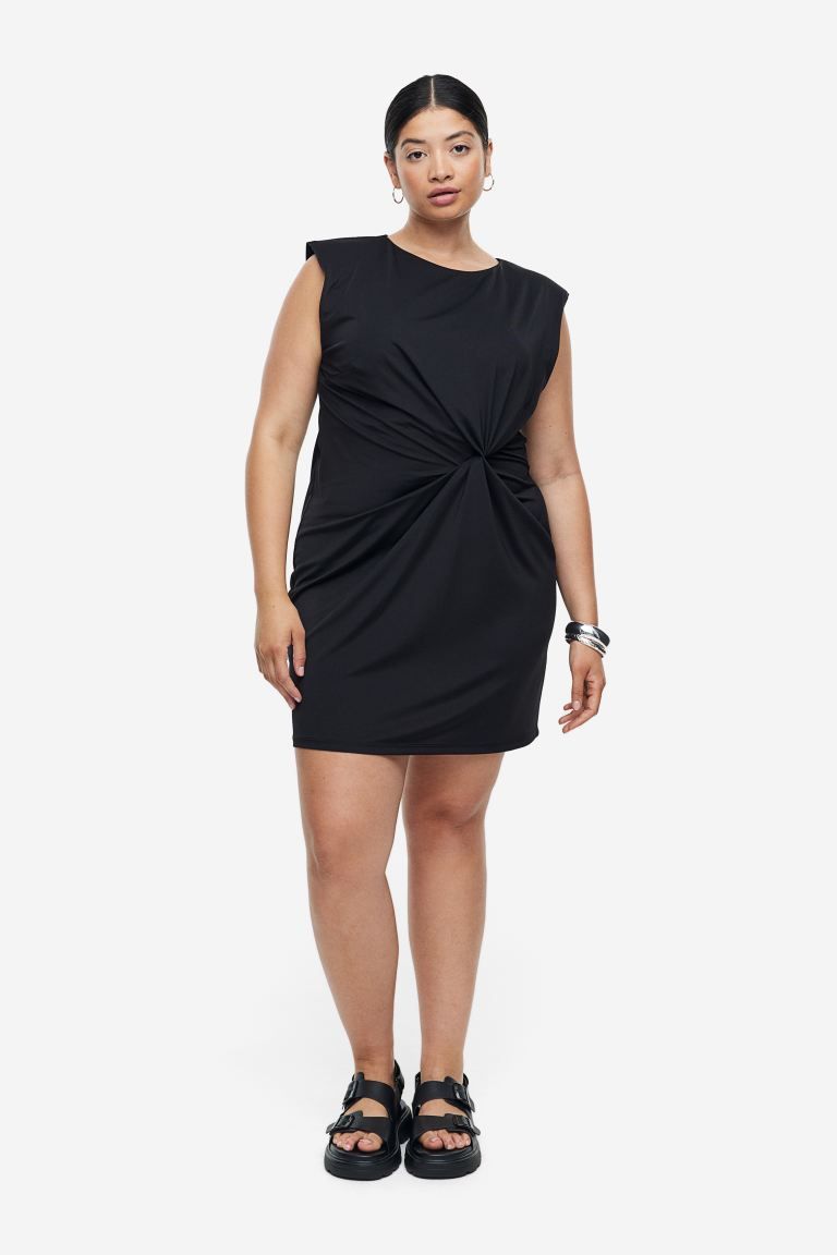 Twist-detail Dress - Black - Ladies | H&M US | H&M (US + CA)