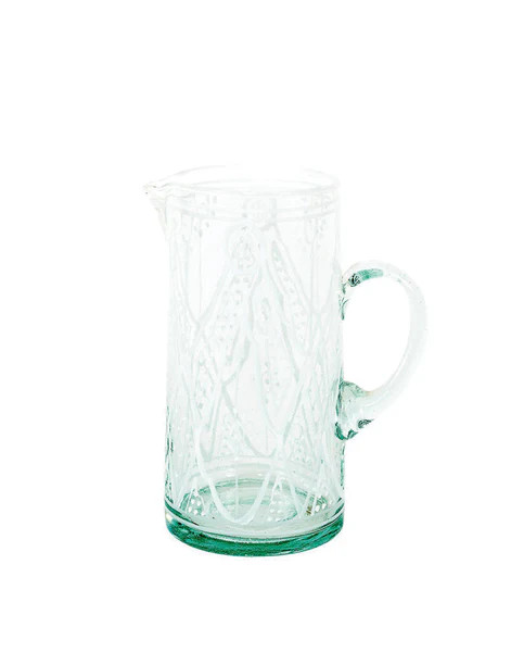 White Glass Pitcher - Fair Trade | The Little Market