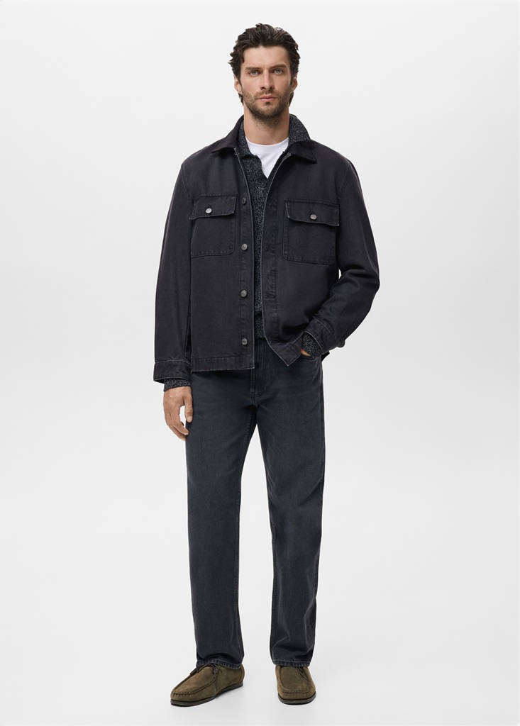 Denim jacket pockets black denim - Man - M - MANGO MAN | Mango (US/MX/AU)