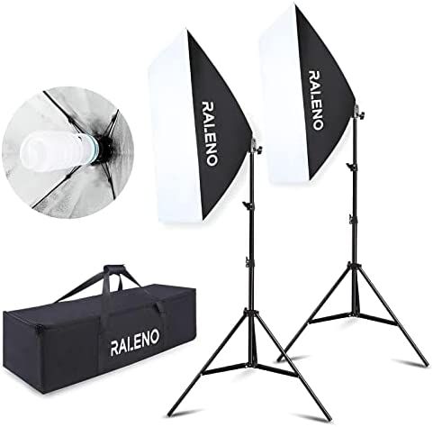 RALENO Softbox Photography Lighting Kit 20"X28" Photography Continuous Lighting System Photo Stud... | Amazon (US)