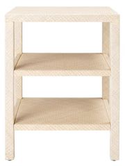 Woven Raffia Two Shelf Side Table | The Well Appointed House, LLC
