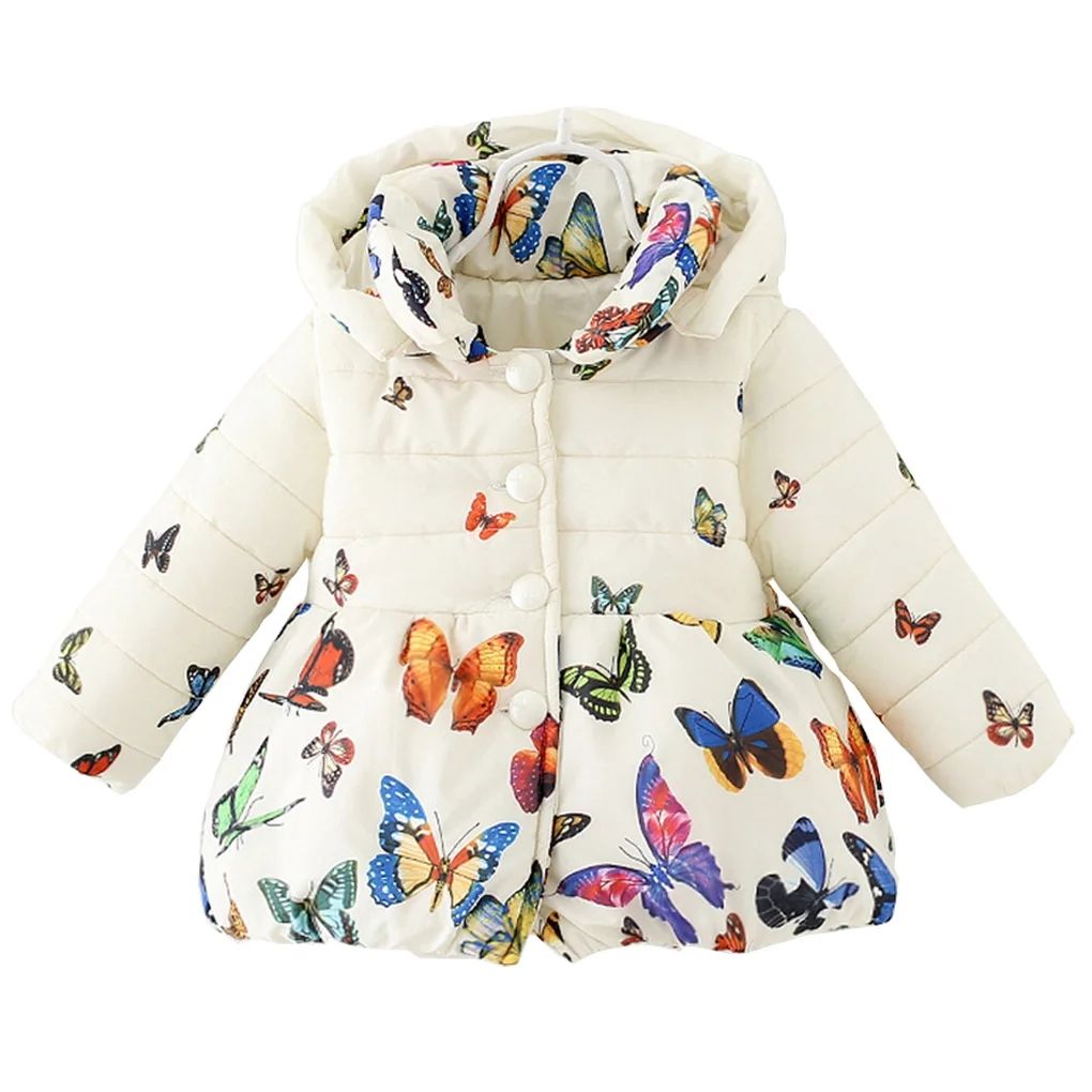 MINKIDFASHION Baby Girls Winter Butterfly Toddler Jacket Coat 6 Months - Walmart.com | Walmart (US)