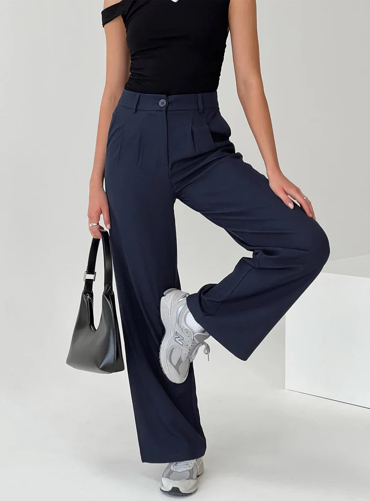 Archer Pants Navy | Princess Polly US