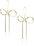 Betsey Johnson Textured Bow Drop Earrings | Amazon (US)