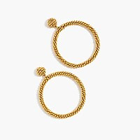 Beaded drop-hoop earrings | J. Crew US