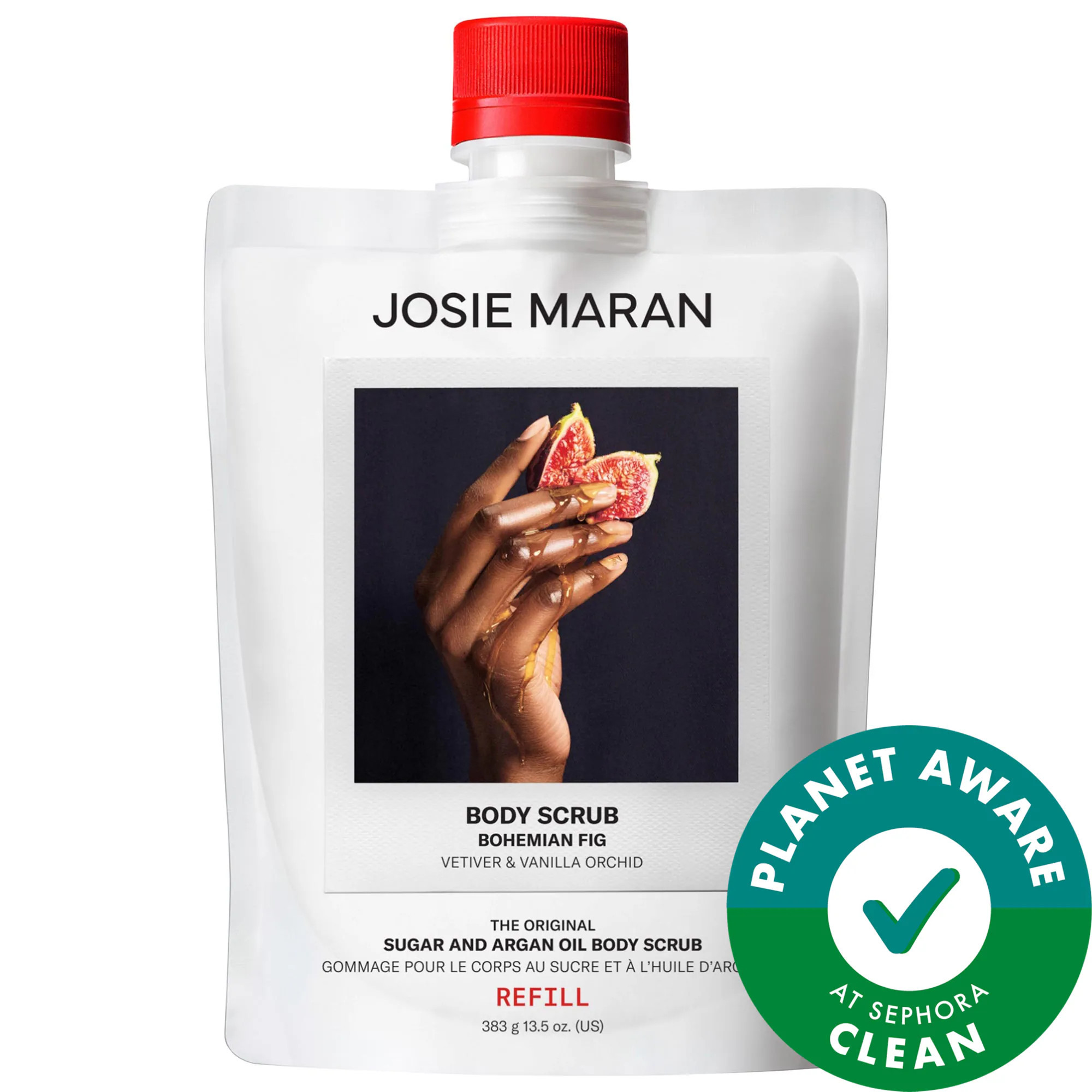 JOSIE MARAN Bohemian Fig - Argan Oil + Sugar Balm Refillable Exfoliating Body Scrub Jar 13.5 oz | Sephora (US)