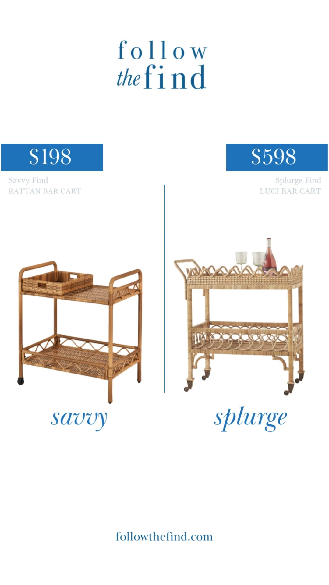 Luci Rattan Bar Cart followthefind 

#LTKSeasonal #LTKsalealert #LTKhome
