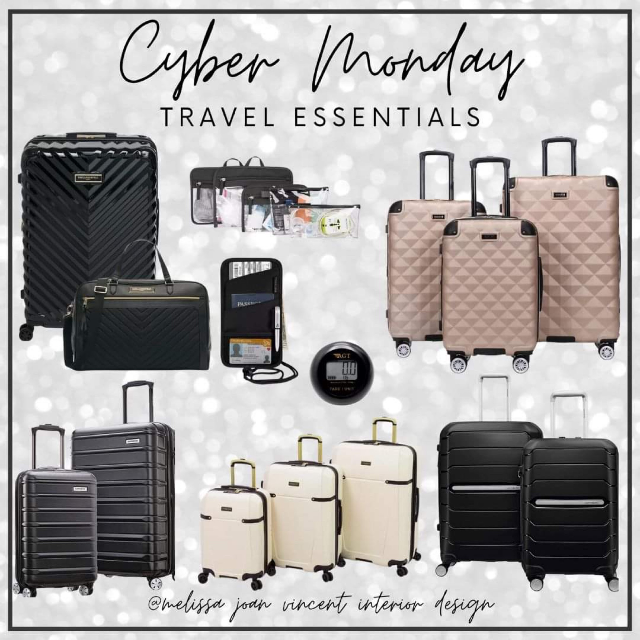 | CYBER MONDAY | TRAVEL ESSENTIALS | 

Selected some of my favorite travel pieces that are seriously on sale- some pieces are discounted  15-20% more by using PROMO
Code: CYBER

Macys | Luggage | Bags | Travel | Carry-on | Cyber Monday | Black Friday | Gift Guide

#LTKGiftGuide #LTKCyberweek #LTKHoliday