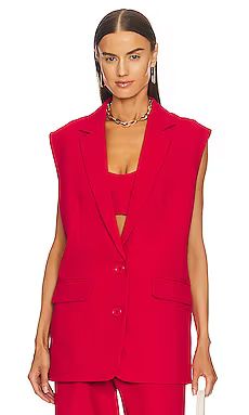 Shona Joy Irena Sleeveless Tailored Blazer in Roma Red from Revolve.com | Revolve Clothing (Global)