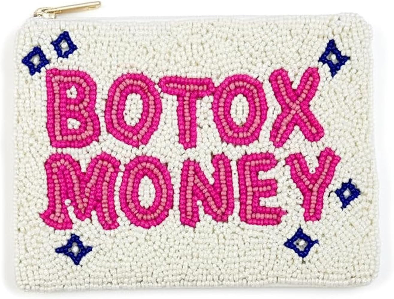Pearl Beaded Coin Purse Handmade with Colorful Designs Savings Bag Small Zipper Pouch for Cash Ca... | Amazon (US)