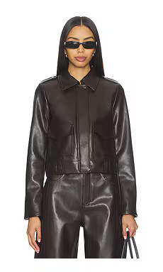 PISTOLA Bex Shrunken Jacket in French Roast from Revolve.com | Revolve Clothing (Global)