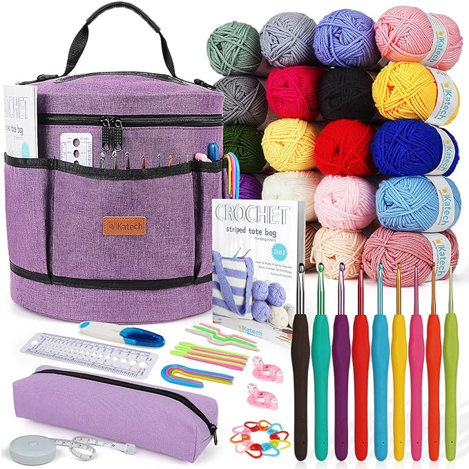Katech Crochet Kit for Beginners, Beginner Crochet Kit for Adults-Crochet Kits Includes Crochet H... | Amazon (US)
