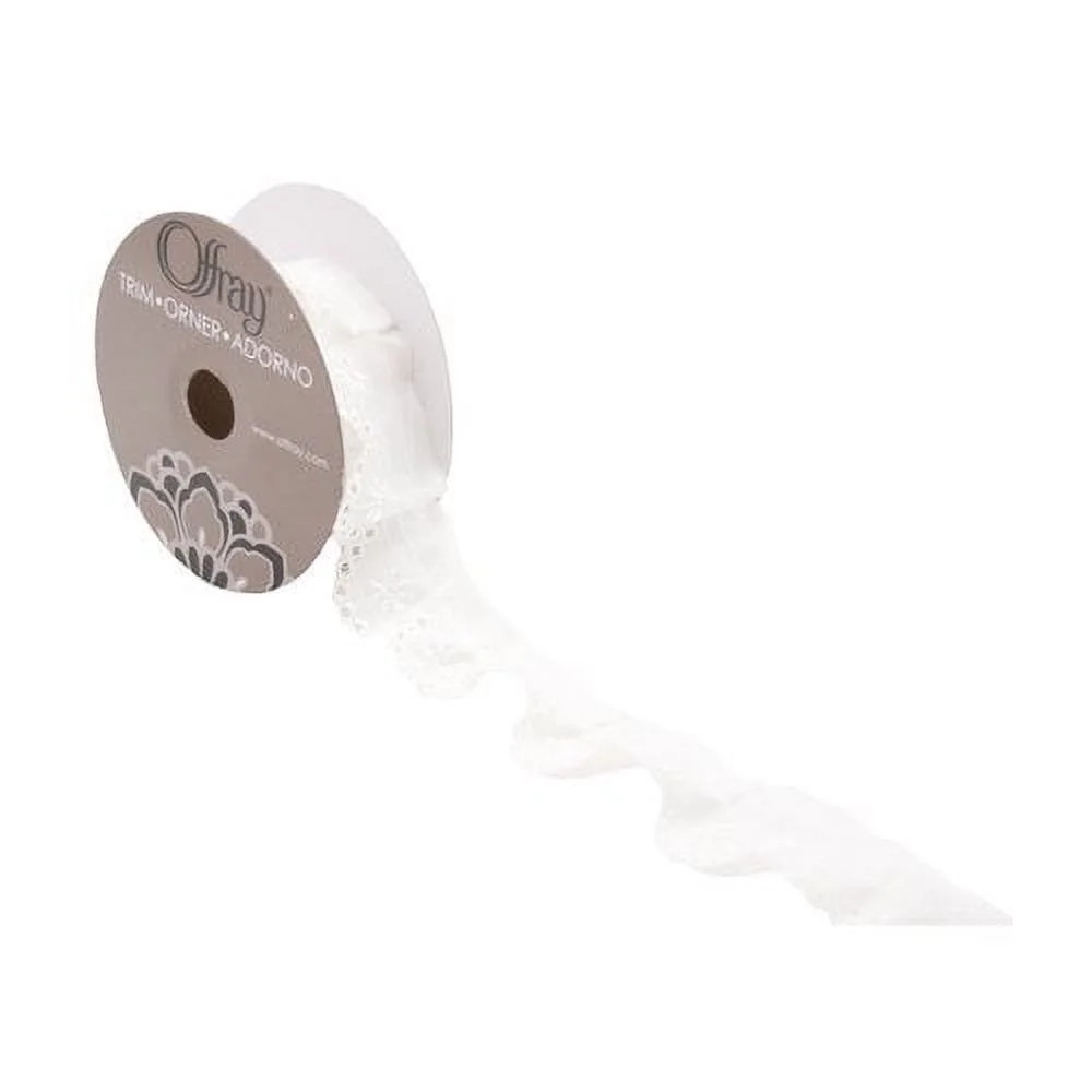 Simplicity Trim, White 1 1/4 inch Eyelet Trim Great for Apparel, Home Decorating, and Crafts, 3 Y... | Walmart (US)