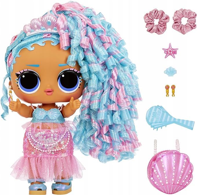 LOL Surprise Big Baby Hair Large 11" Splash Queen Doll w/ 14 Surprises Including Shareable Access... | Amazon (US)
