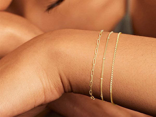 MBW Gold Bracelets for Women, 14K Dainty Gold Plated Stackable Bracelets for Women Trendy Gold Br... | Amazon (US)