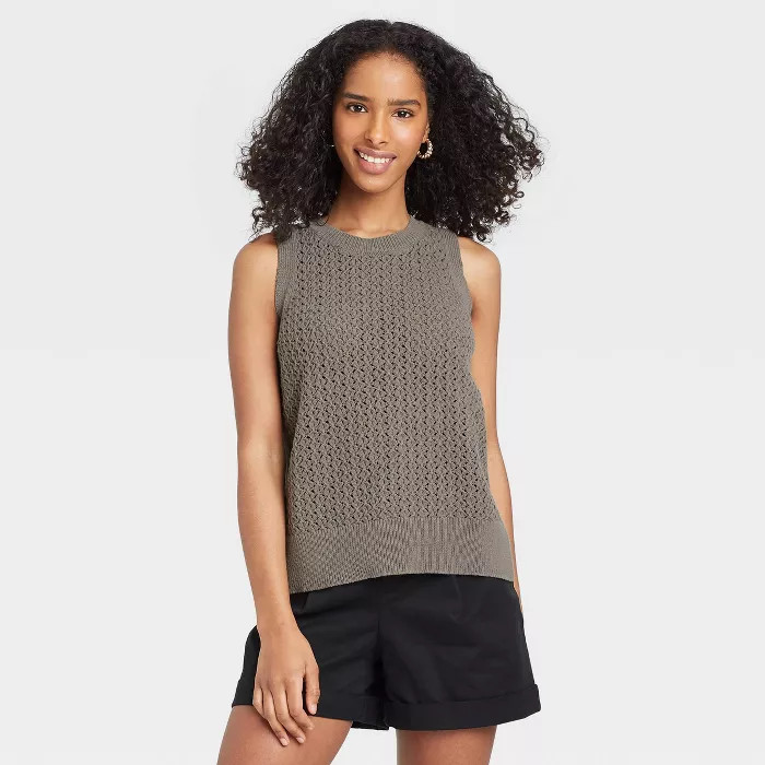 Women's Crewneck Tank Sweater Vest - A New Day™ | Target