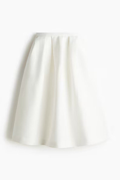 H & M - Circular skirt - White | H&M (UK, MY, IN, SG, PH, TW, HK)