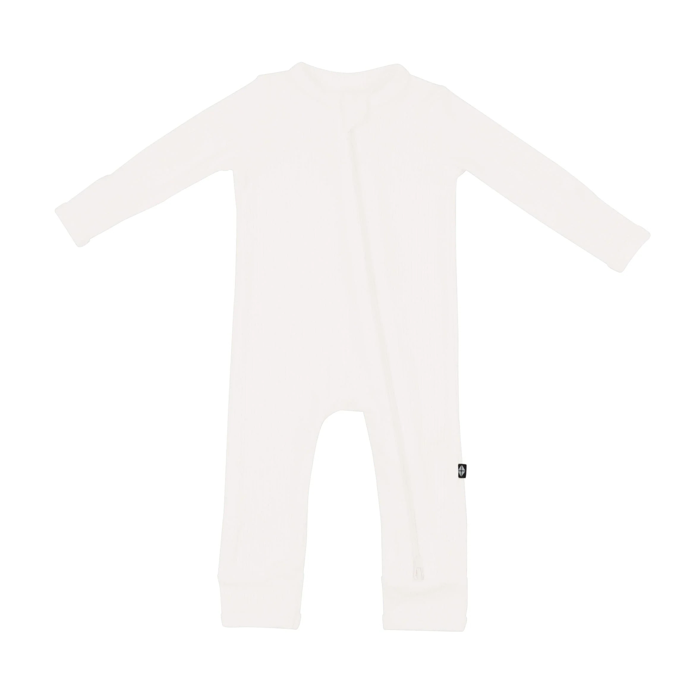 Ribbed Zipper Romper in Cloud | Kyte BABY