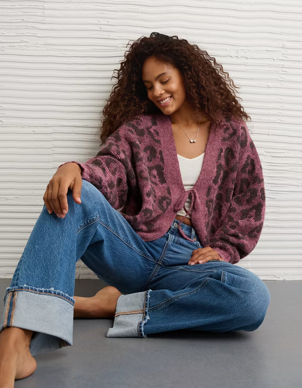 AE Whoa So Soft Tie-Front Cardigan | American Eagle Outfitters (US & CA)