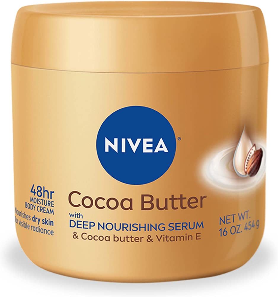 NIVEA Cocoa Butter Body Cream with Deep Nourishing Serum, Cocoa Butter Cream for Dry Skin, 16 Oun... | Amazon (US)