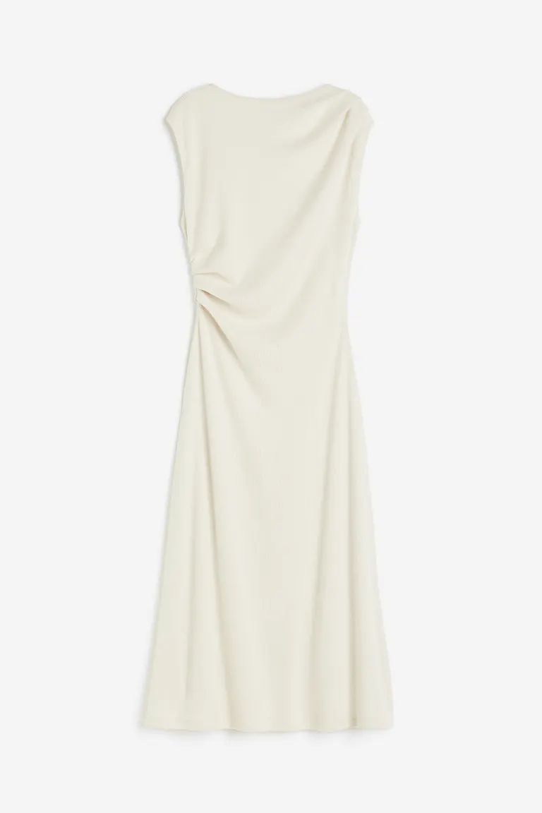 Draped Jersey Dress - Cream - Ladies | H&M US | H&M (US + CA)