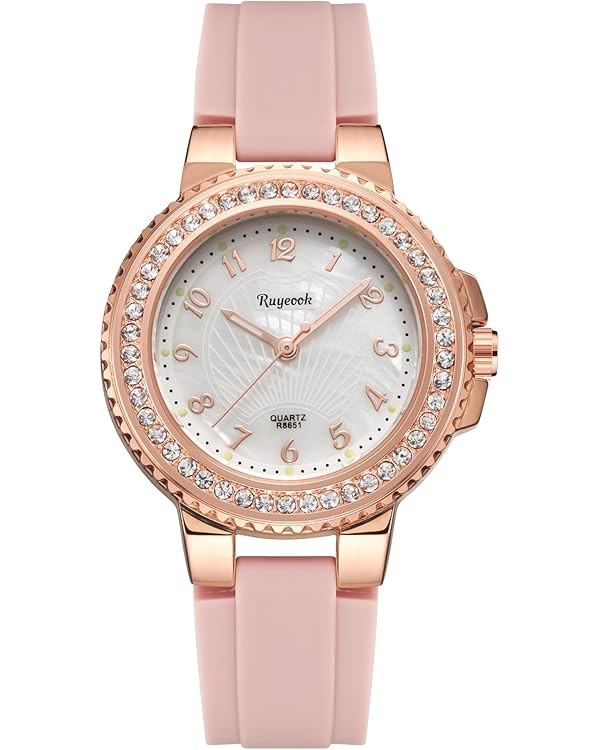 Ladies Watch Crystal Rhinestone Bezel Female Bling Casual Dress Waterproof Nurse Women's Wrist Wa... | Amazon (US)