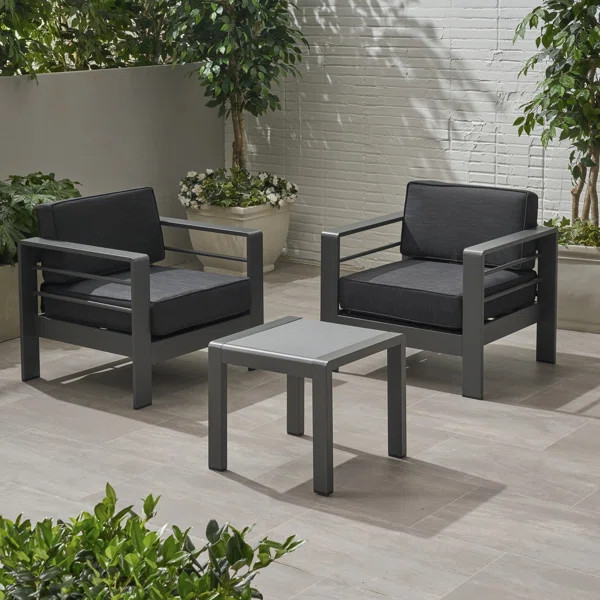 2 - Person Outdoor Seating Group with Cushions | Wayfair North America