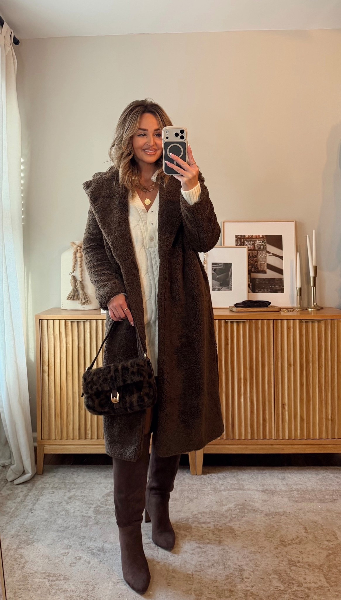 winter outfit! size S coat, M dress (size down, runs big) use code LEANN40 at checkout for 40% off. 

#LTKFindsUnder100 #LTKootd