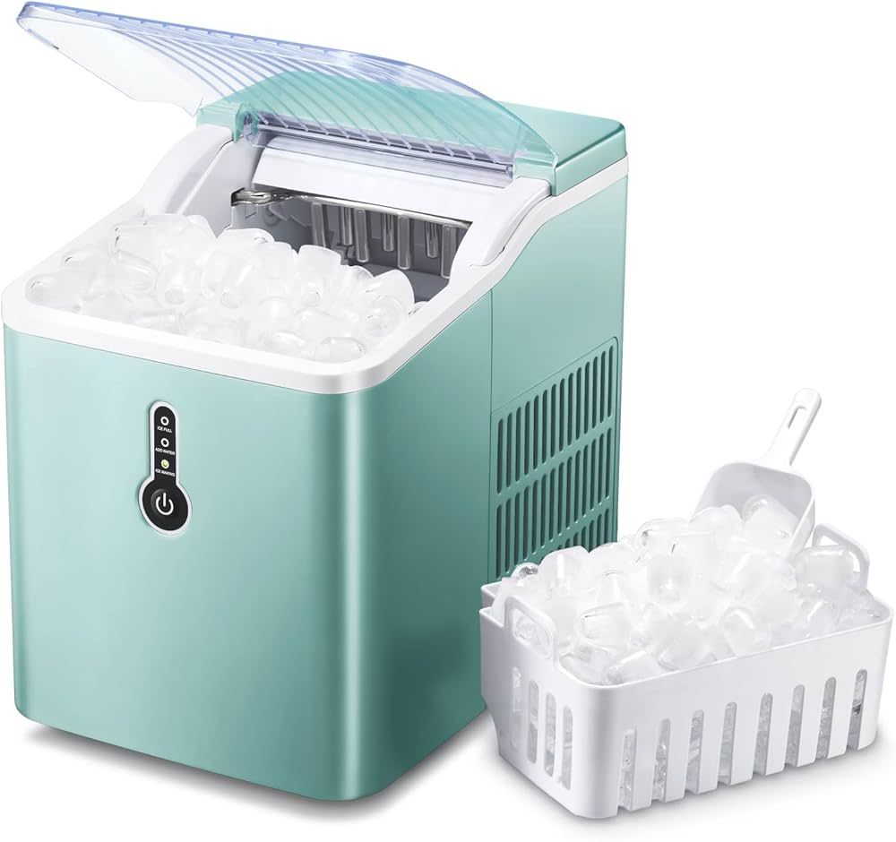 Ice Maker,Countertop Ice Makers with Self-Cleaning,9 Bullet Cubes Ready in 8 Mins,26lbs/24H,Ice M... | Amazon (US)