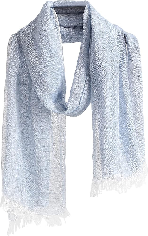 Lightweight Summer Scarf Light Shawl Wrap Linen Feel Scarves For Men And Women | Amazon (US)