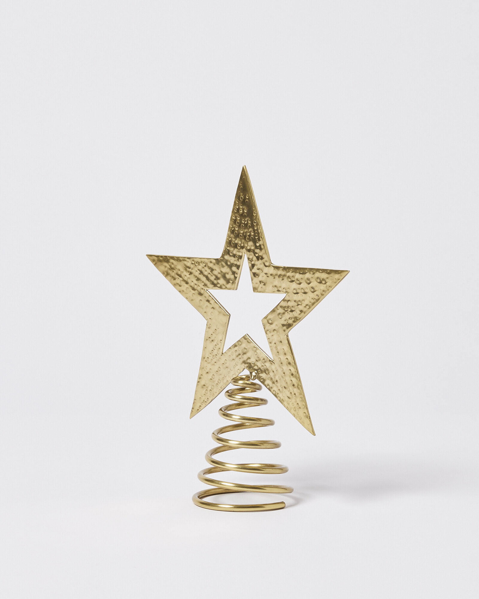 Gold Hammered Metal Star Tree Topper | Oliver Bonas | Oliver Bonas (Global)