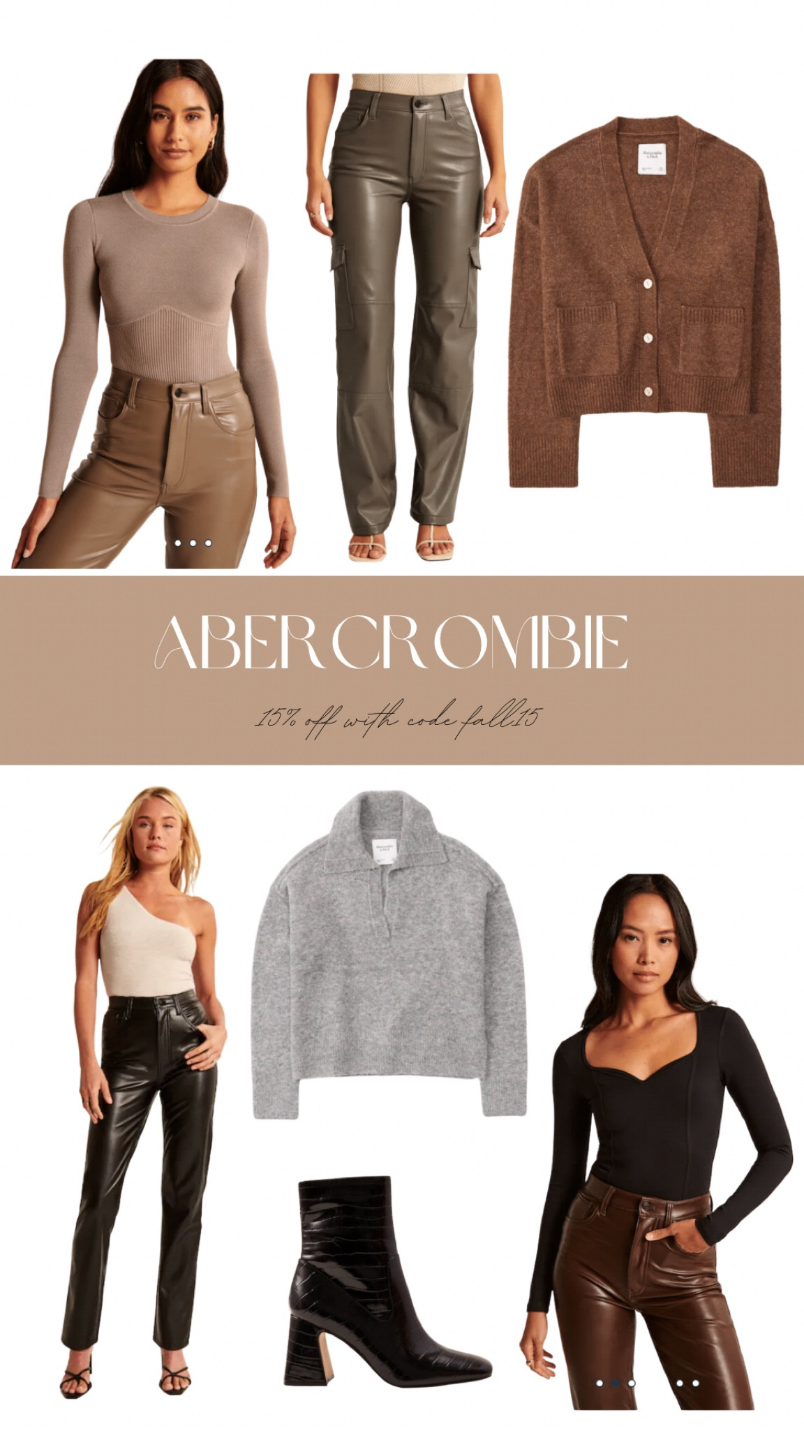 Abercrombie fall staples! Use code FALL15 for 15% off almost everything 👢 #fallfashion #abercrombie #sale #fall #seasonalfashion #fashion #leather #sweater #cozy 

#LTKstyletip #LTKsalealert #LTKSeasonal