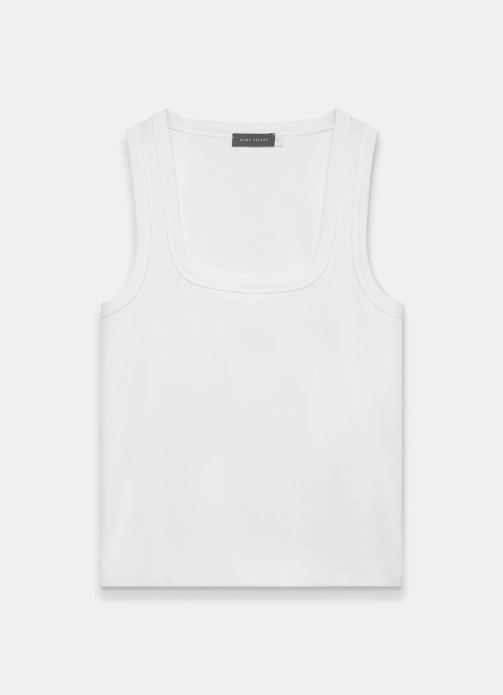 White Scoop Neck Vest | Mint Velvet